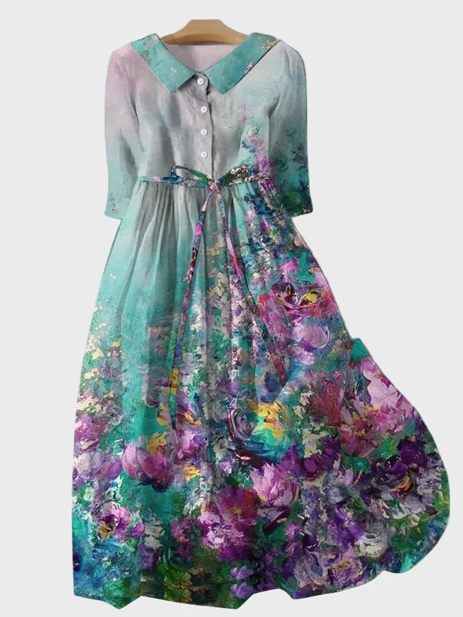 Blomsterkjole med Ombre Design