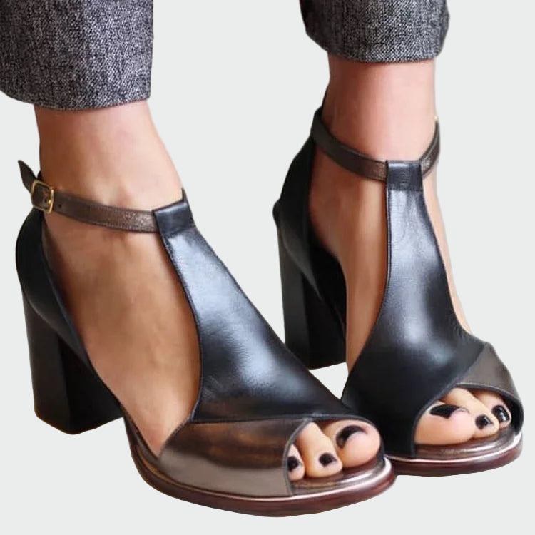 Elegante sandaler med lav hæl