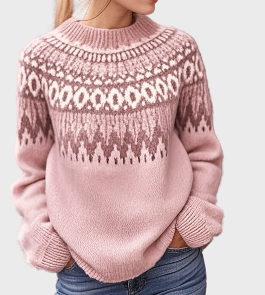 Strikket Turtleneck med Mønster