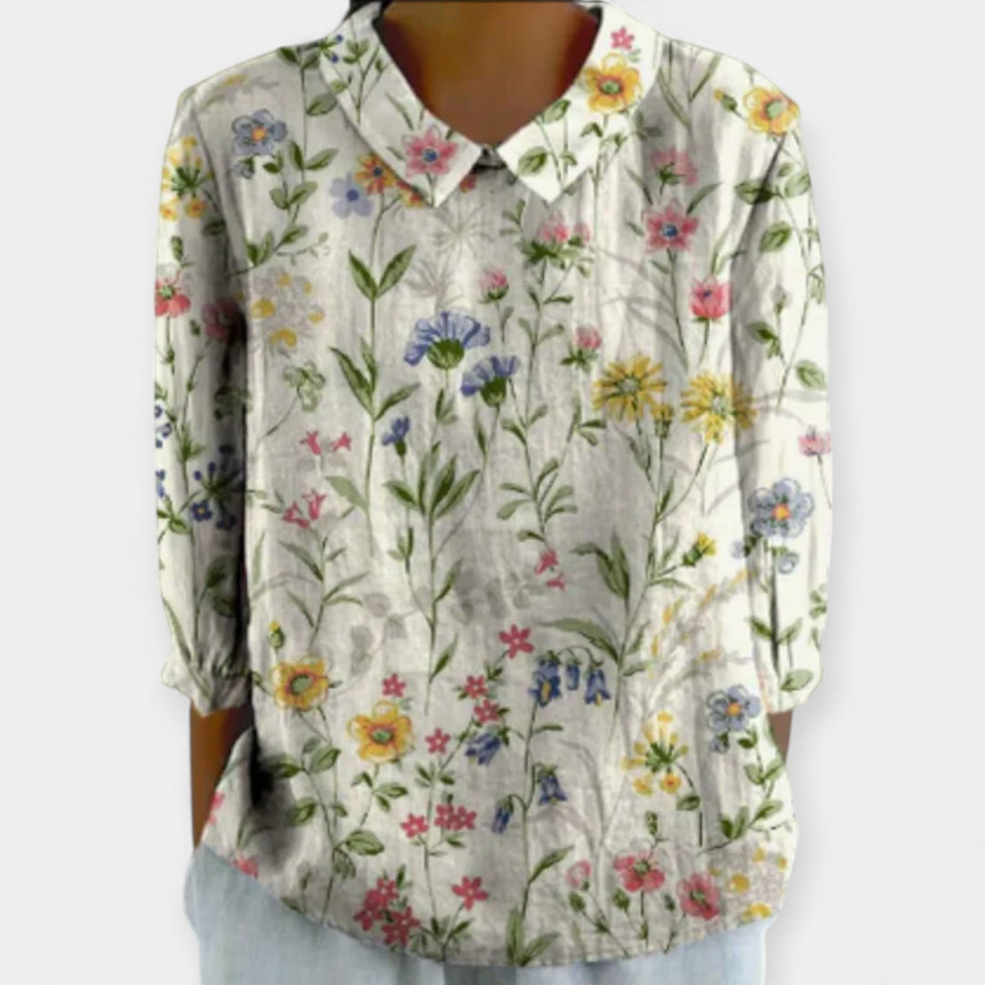 Retro Blomsterskjorte