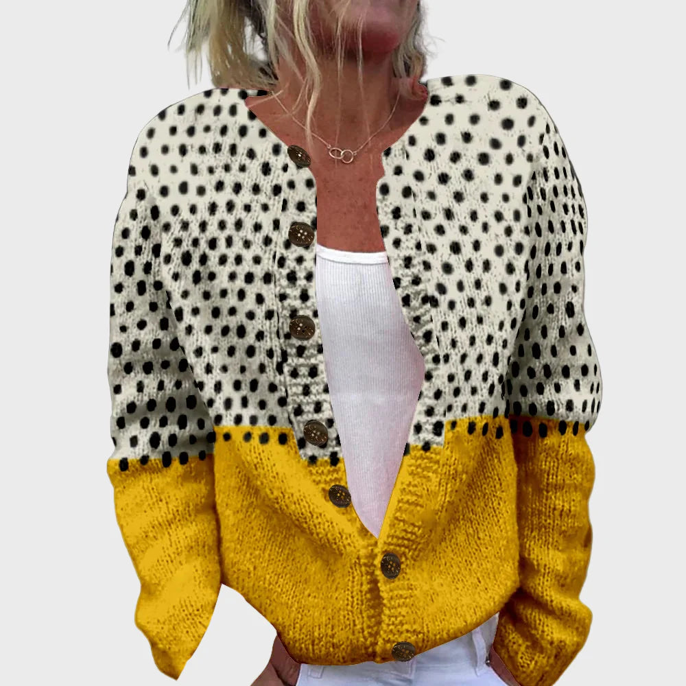 Elegant Strikket Vest med Mønster