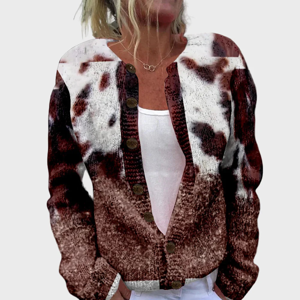 Elegant Strikket Vest med Mønster
