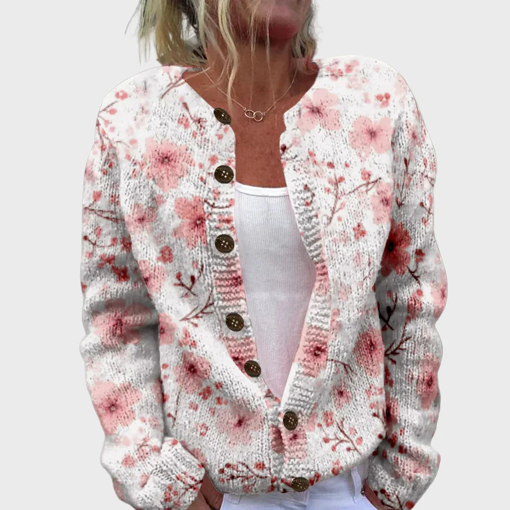 Elegant Strikket Vest med Mønster