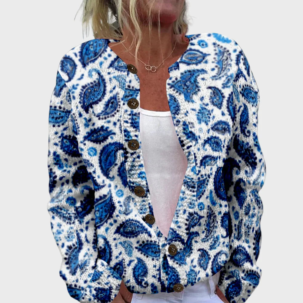 Elegant Strikket Vest med Mønster