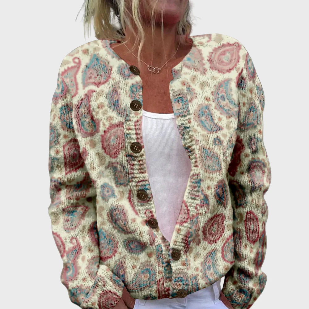 Elegant Strikket Vest med Mønster