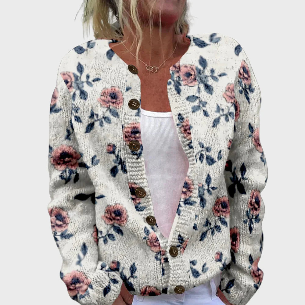 Elegant Strikket Vest med Mønster