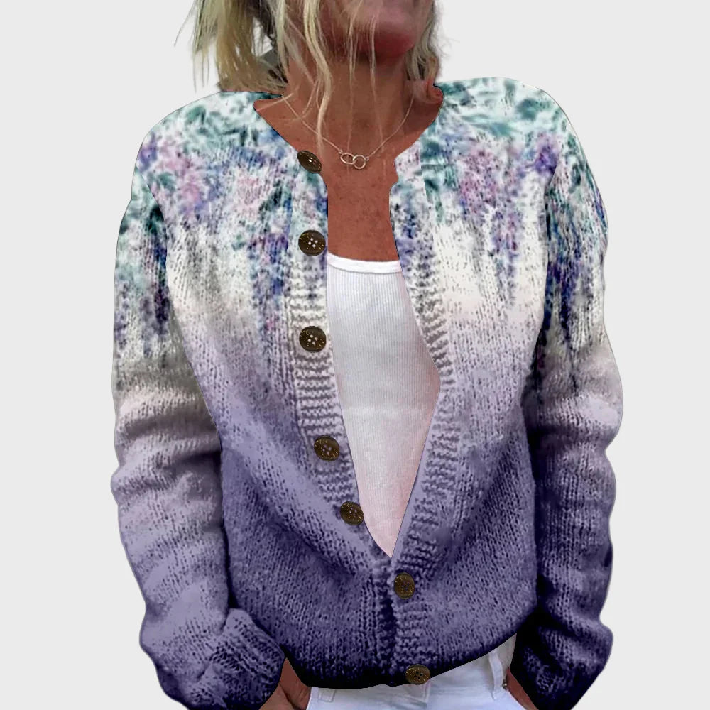 Elegant Strikket Vest med Mønster