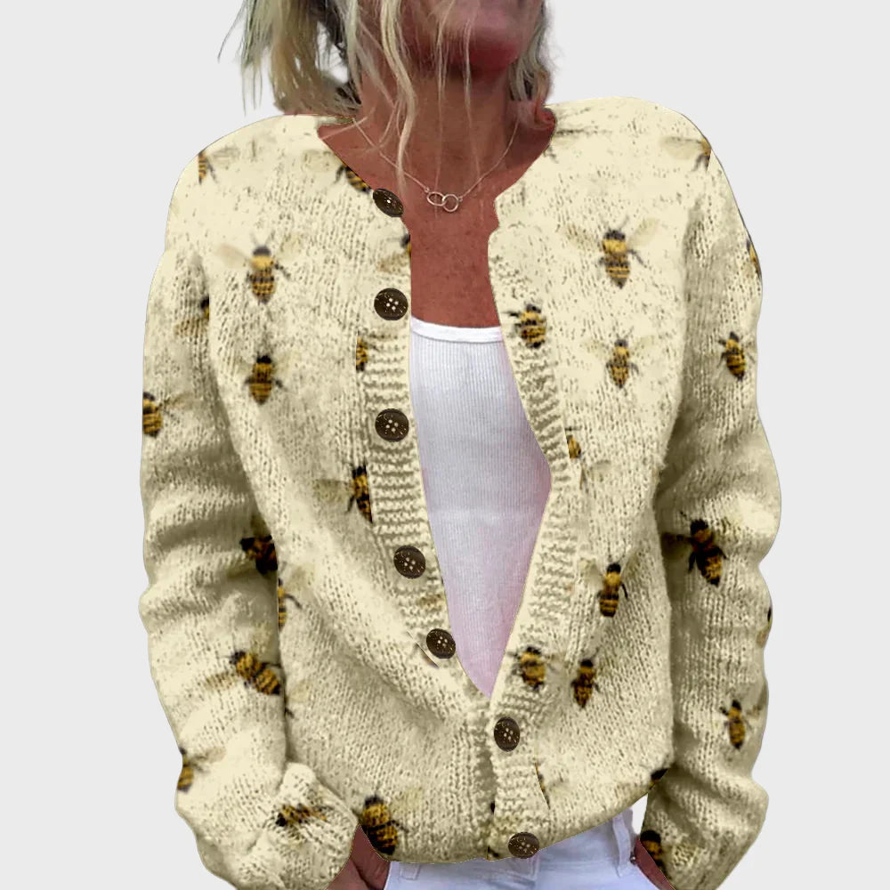 Elegant Strikket Vest med Mønster