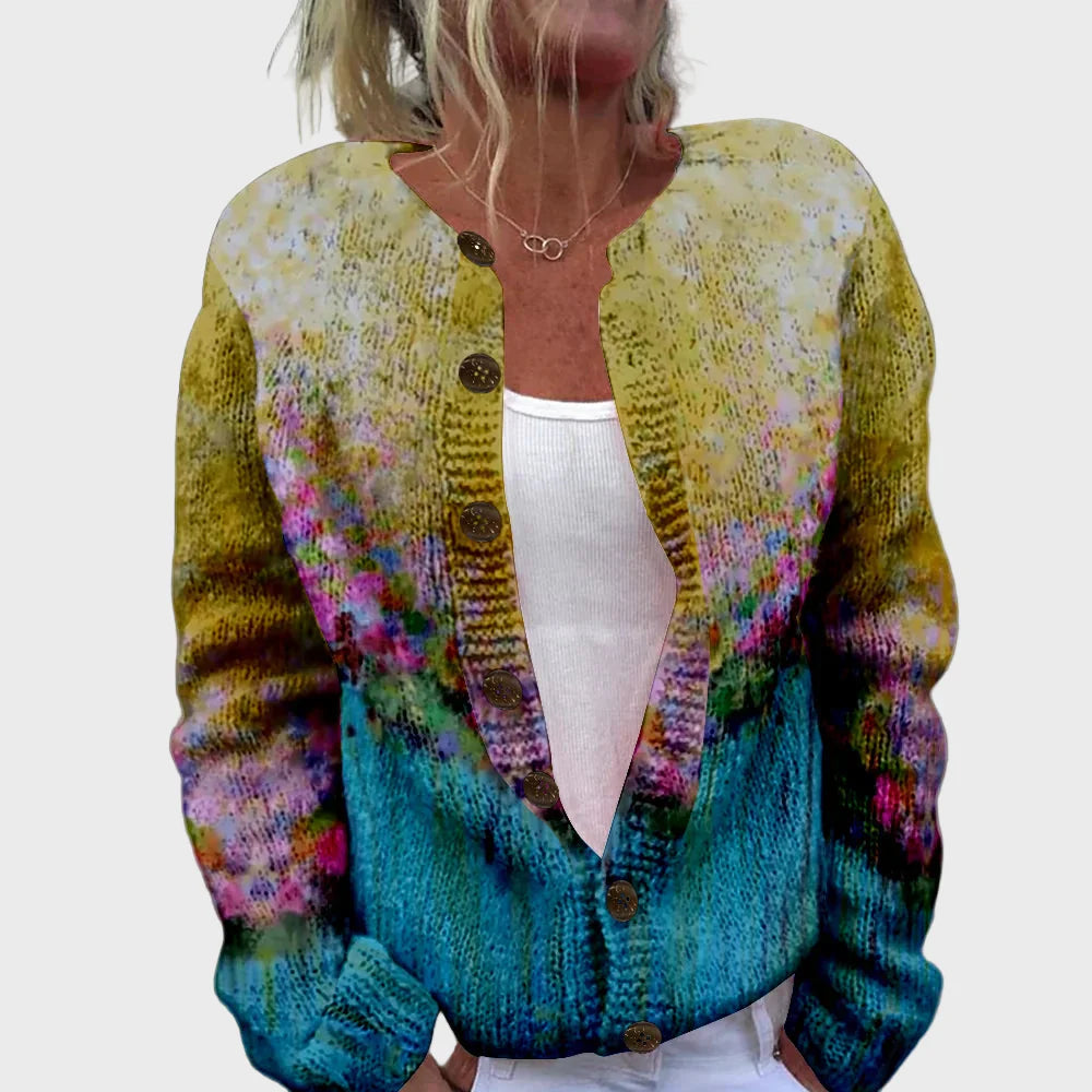 Elegant Strikket Vest med Mønster