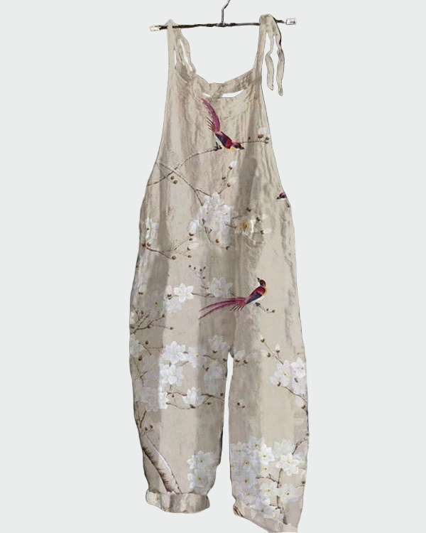 Retro blomsterjumpsuit