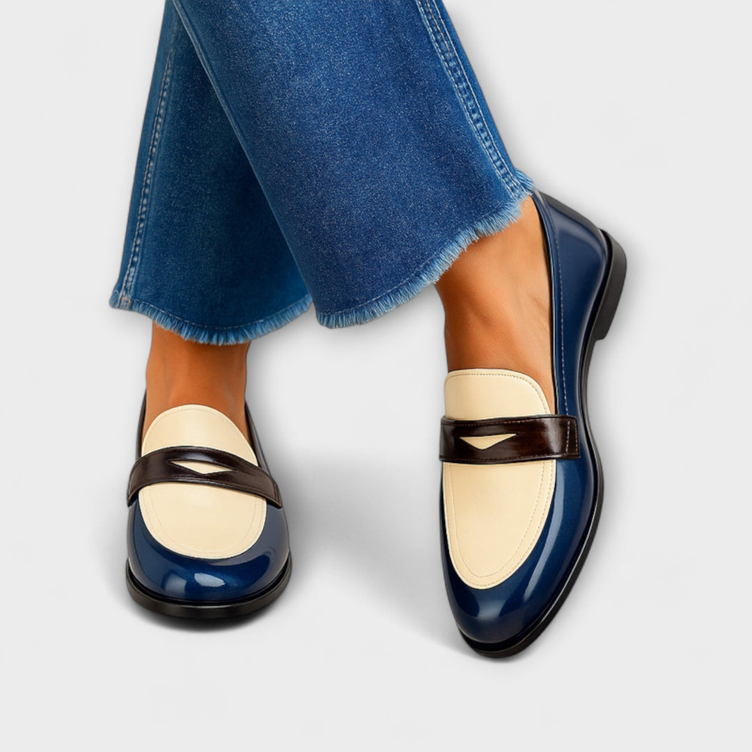 Claudia - Loafers med Kontrast