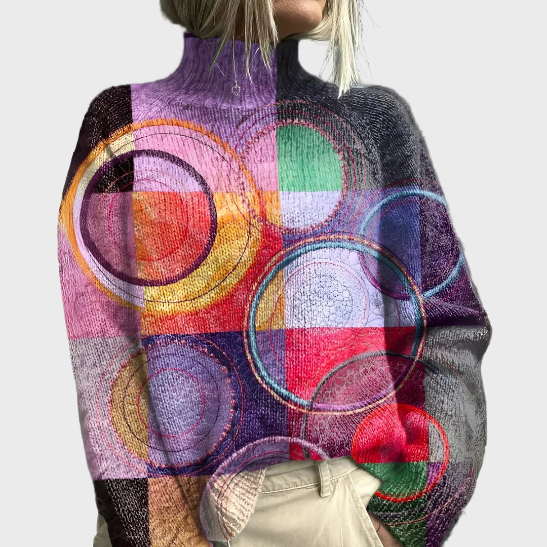 Strikket Turtleneck med Særlig Design