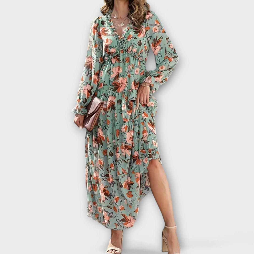 Maxi Kjole med Blomster