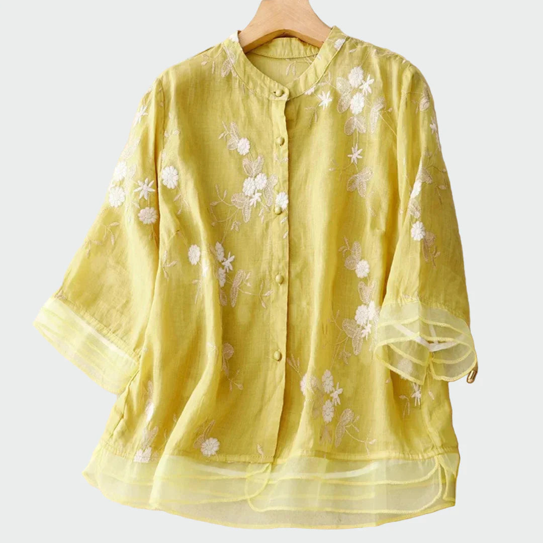 Broderet bluse