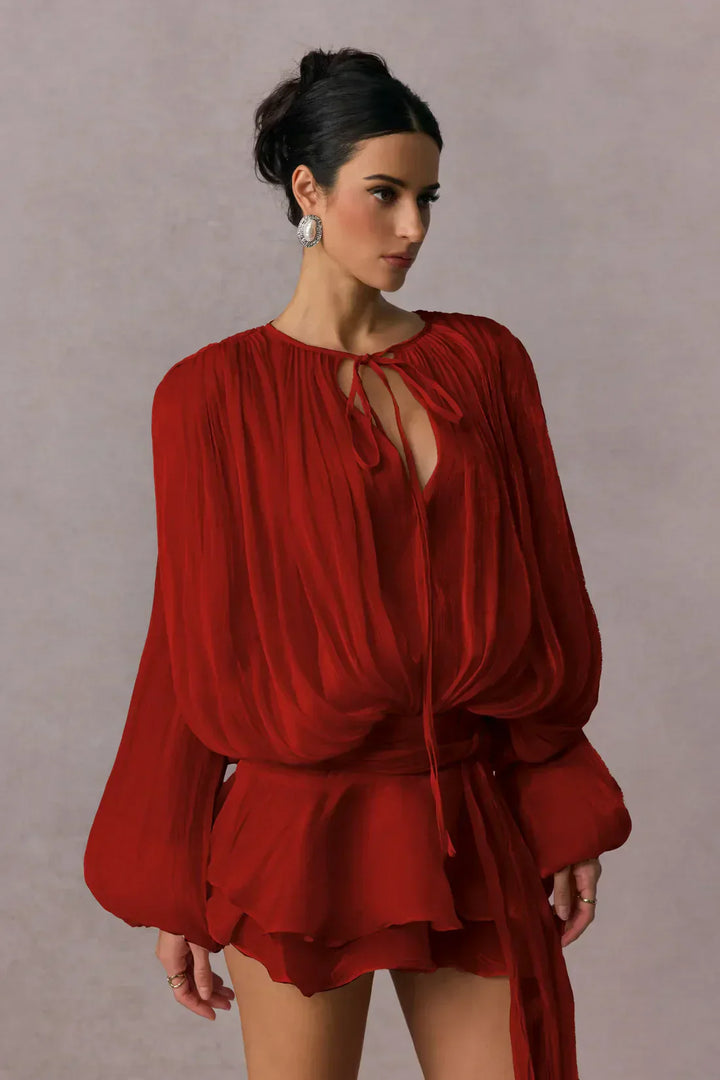 Lyanne | Elegant Boho Korte Kjole