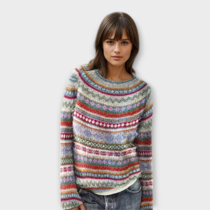Manonin - Lækkert &amp; komfortabelt stribet sweater