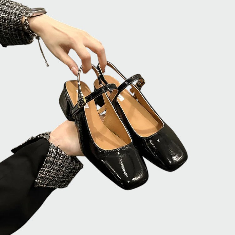 Olivia - Square Tip Mary Jane Sko