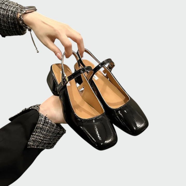 Olivia - Square Tip Mary Jane Sko