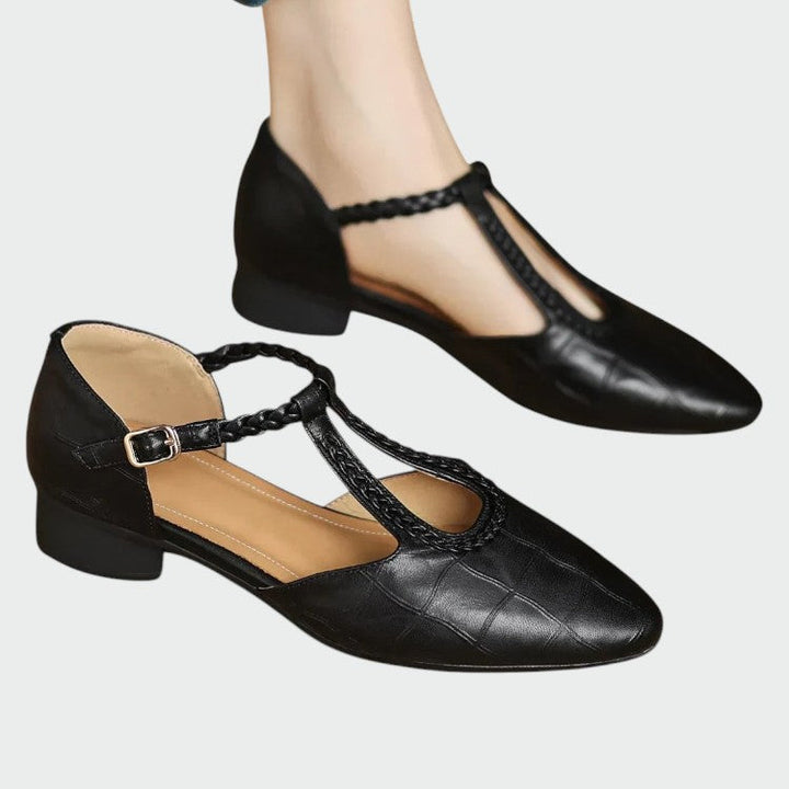 Olivia - Spidse T-Bar Mary Jane Sko