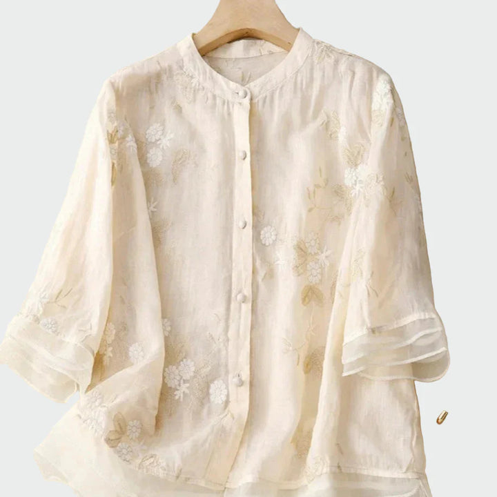 Broderet bluse