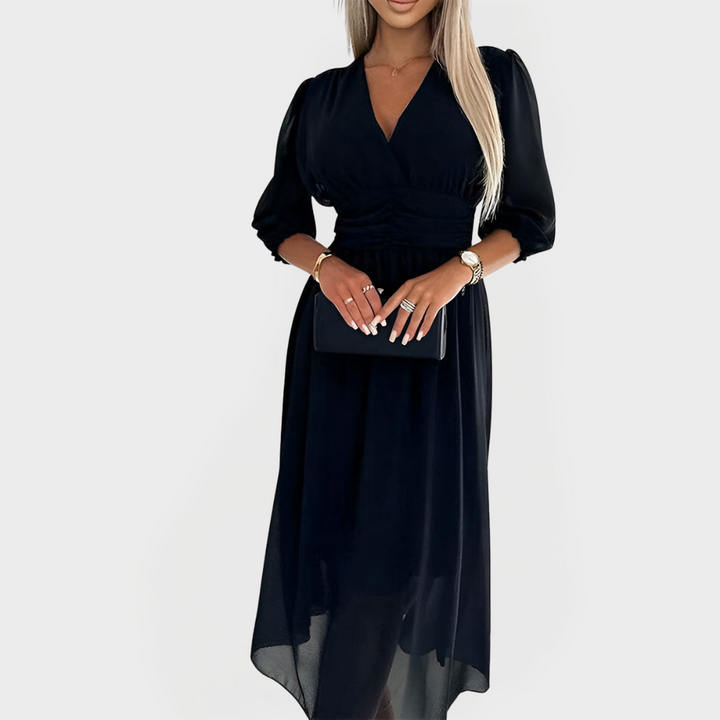 Luftigt Kjole i Silke Chiffon til Elegante Anledninger