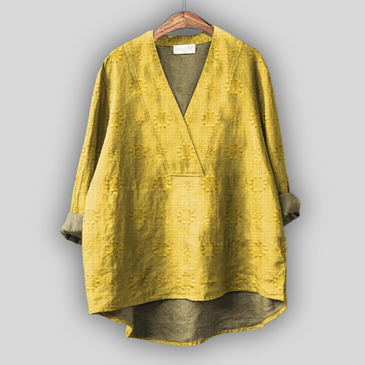 Linned Bluse