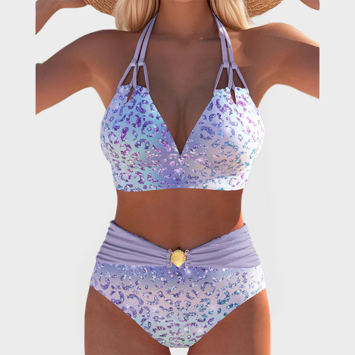 Sexet Bikini med Mønstrede Bh 
