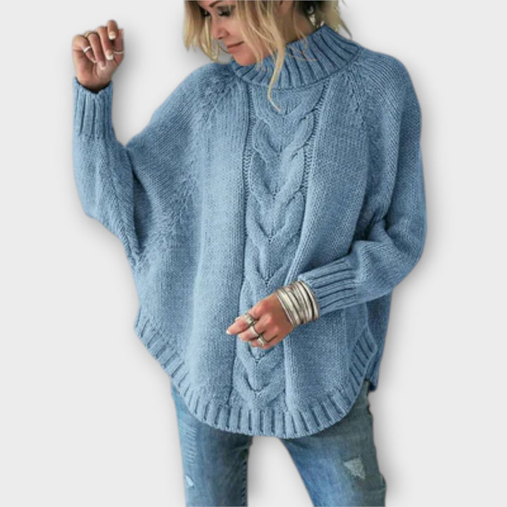 Elysian - Strikket sweater med fletmønster