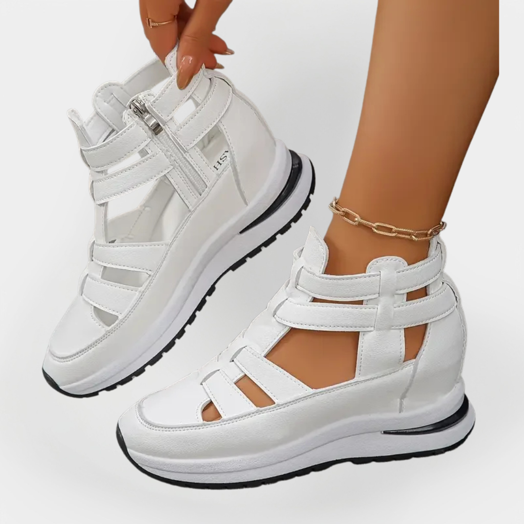 Elegant Let Sandal med Hæl og Sidelukning