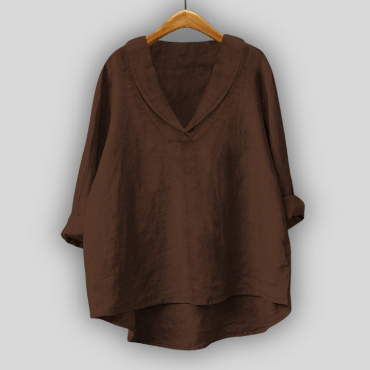 Linned Bluse Guld Aura