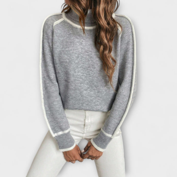 Aurora - Behagelig Sweater med Høj Krave