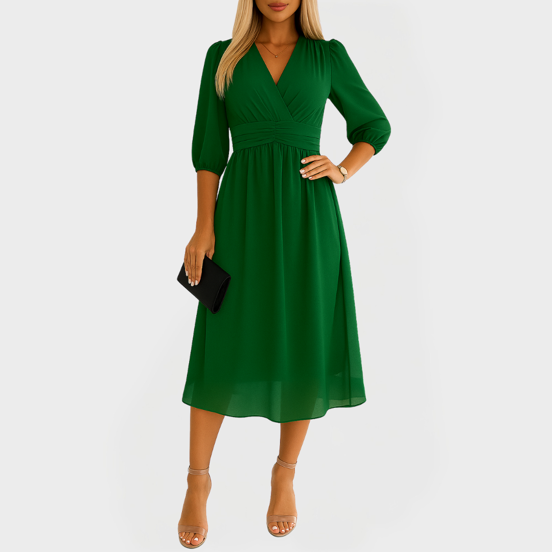 Luftigt Kjole i Silke Chiffon til Elegante Anledninger
