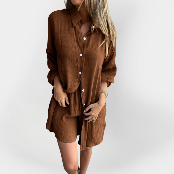 Daglig Bluse &amp; Shorts Sæt