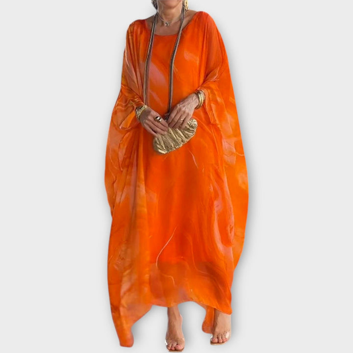 Maxi Kaftan med Gennemsigtig Struktur