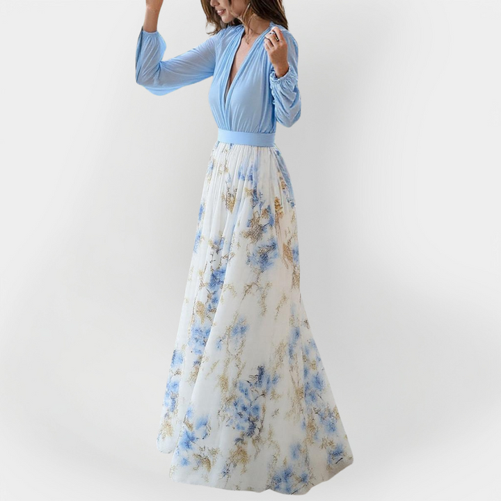 Maxi Kjole med Blomsterdesign
