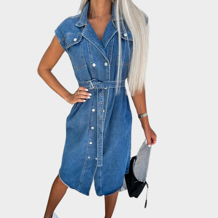 Hverdags denimkjole
