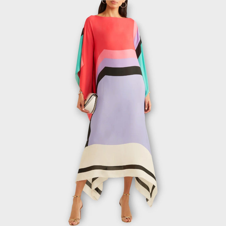 Kaftan med Lineært Design