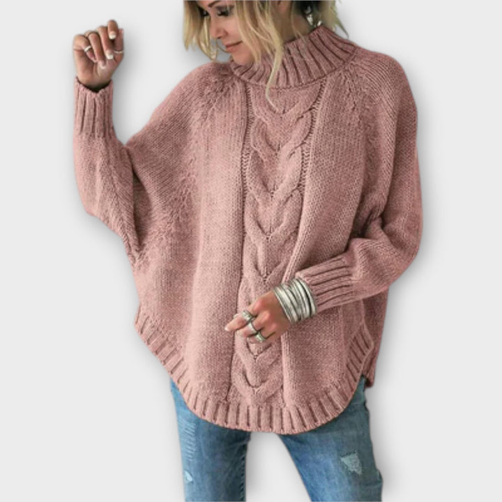 Elysian - Strikket sweater med fletmønster
