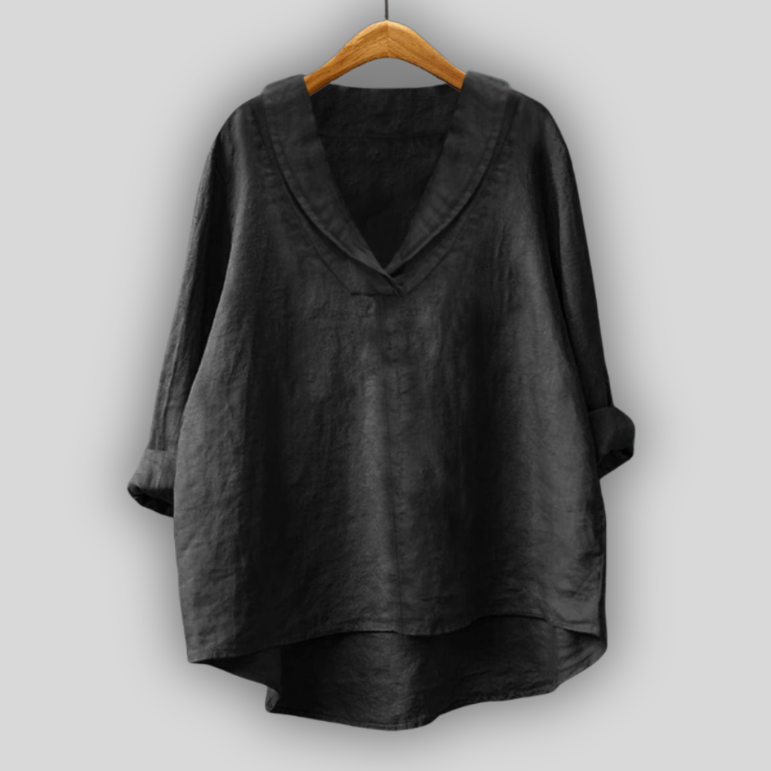 Linned Bluse Guld Aura