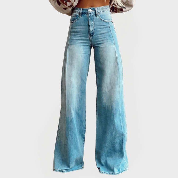 Stilfulde Jeans Bukser med Bred Benåbning