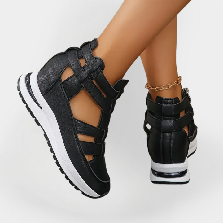 Elegant Let Sandal med Hæl og Sidelukning