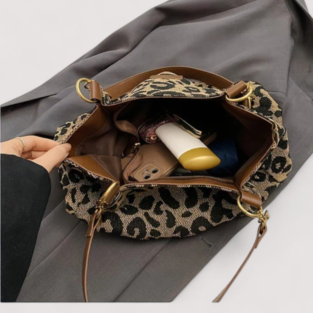 Alma – Leopard Canvas Shoppingtaske