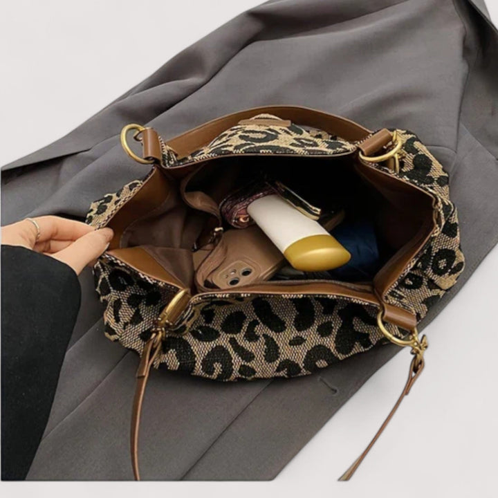 Alma – Leopard Canvas Shoppingtaske