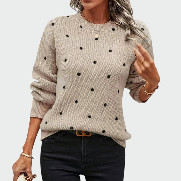 Alma – Polka Dot strikket sweater