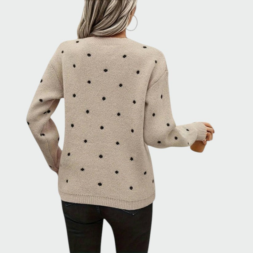 Alma – Polka Dot strikket sweater