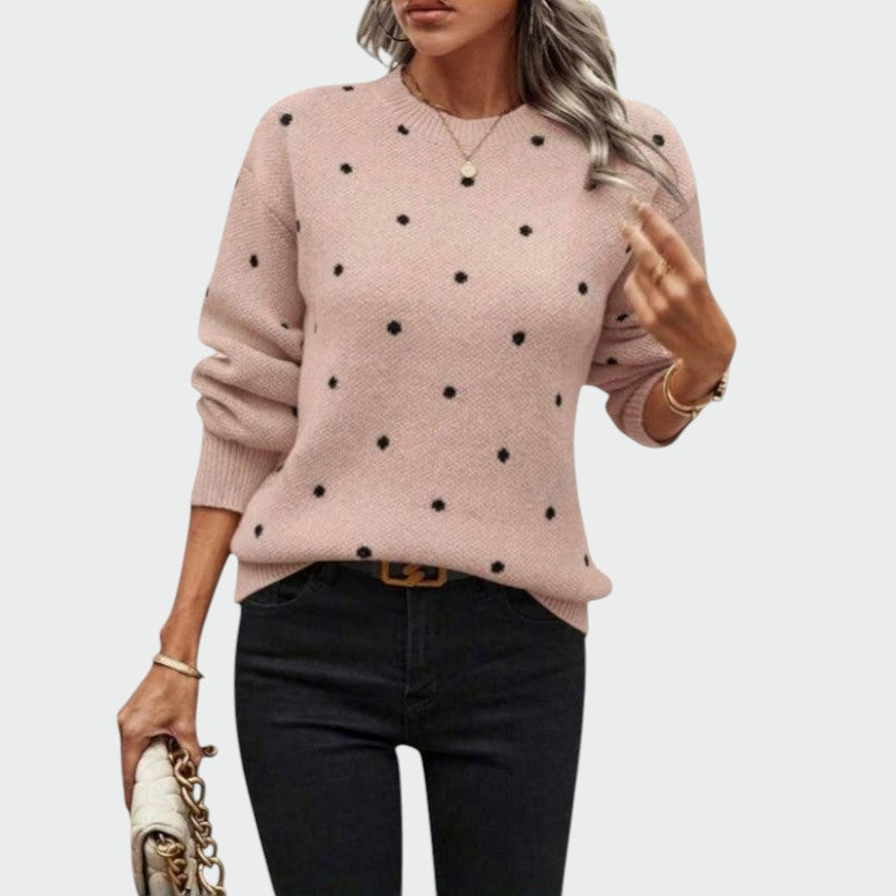 Alma – Polka Dot strikket sweater