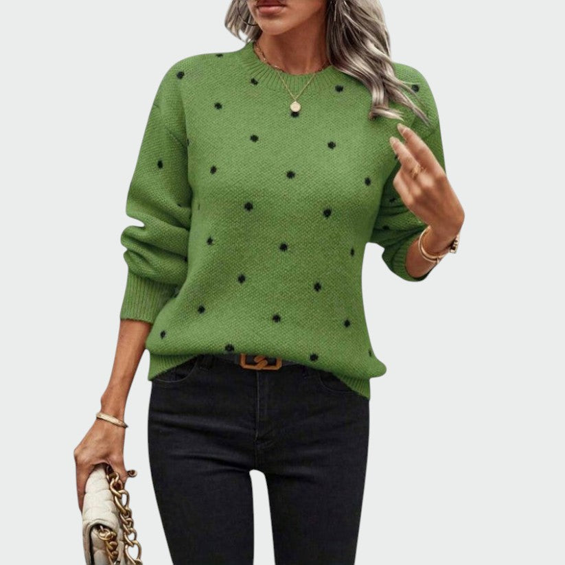 Alma – Polka Dot strikket sweater