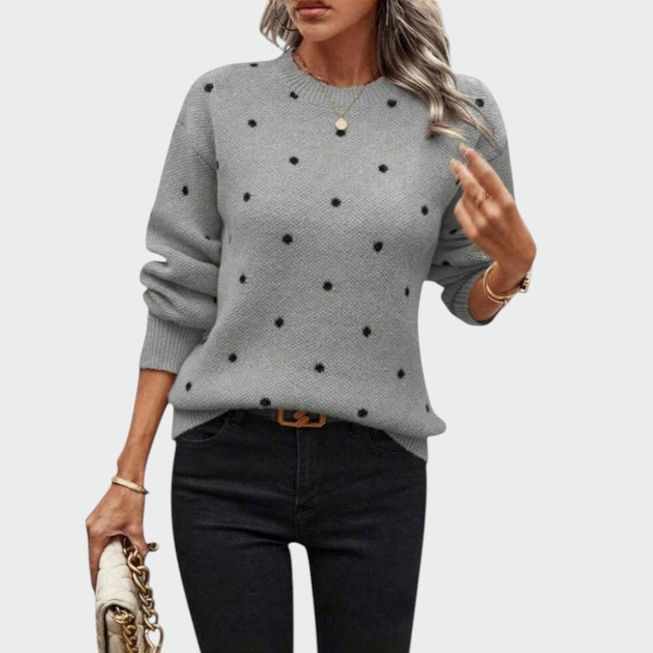 Alma – Polka Dot strikket sweater