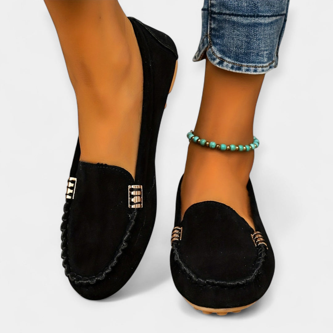 Loafers med Metal Detaljer