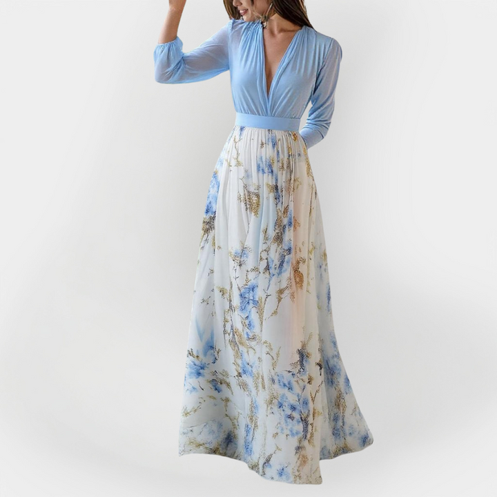 Maxi Kjole med Blomsterdesign